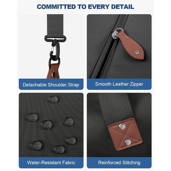 Medium Unisex Waterproof Duffle Bag with Toiletry Kit - Perfect for Adventures - Picture 5 of 7